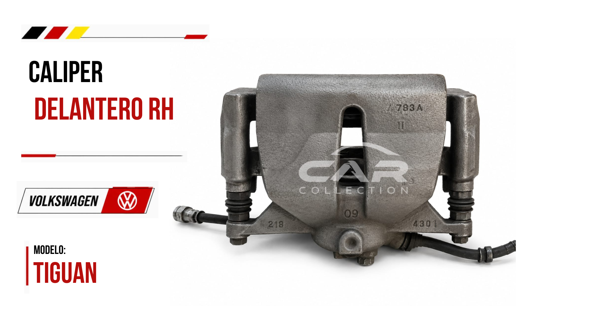 CALIPER DELANTERO RH, VOLKSWAGEN TIGUAN,2017 #5N0-615-124