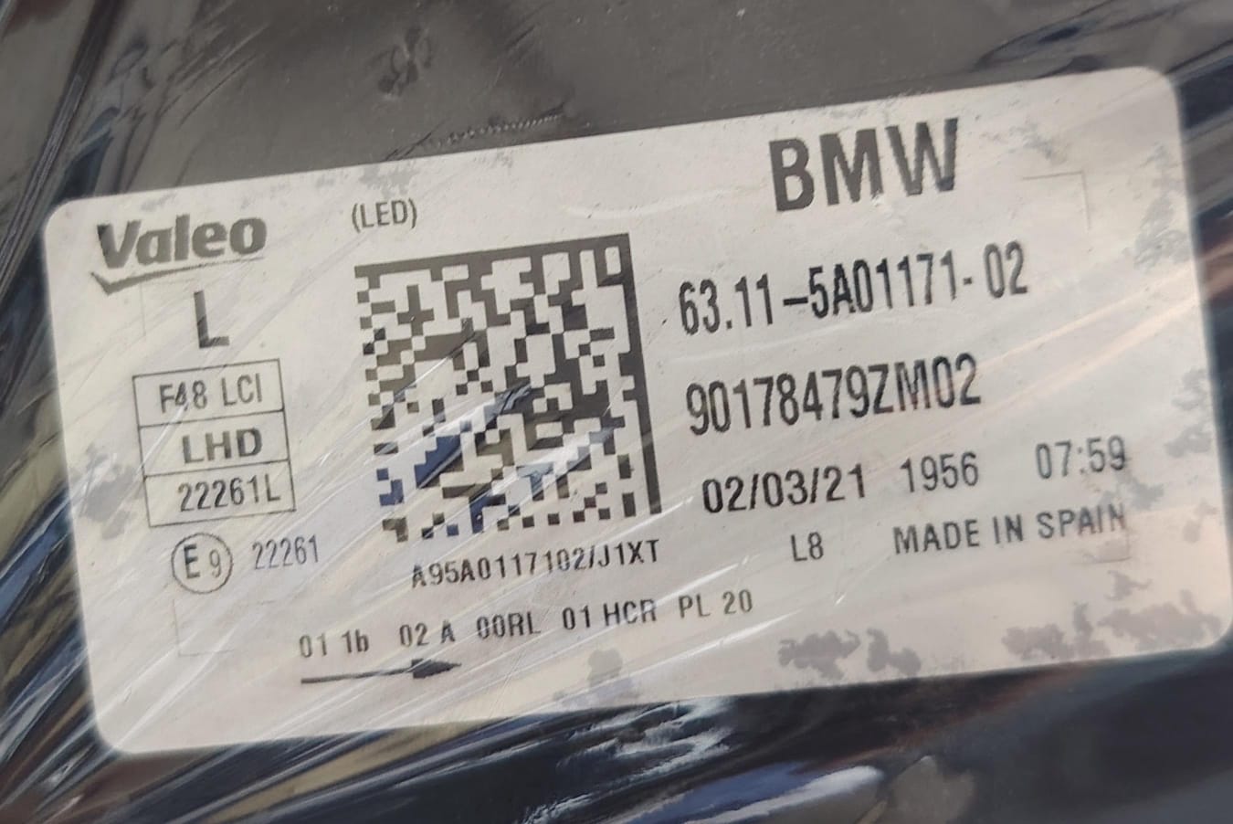 FARO DELANTERO LH  BMW X1 F48 2019 #63.11-5A01171-02