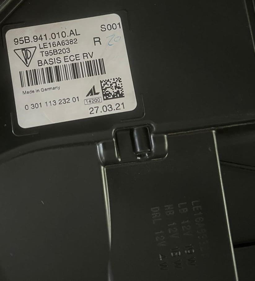 FARO DELANTERO RH , PORSCHE MACAN, 2019/2020 #95B941010
