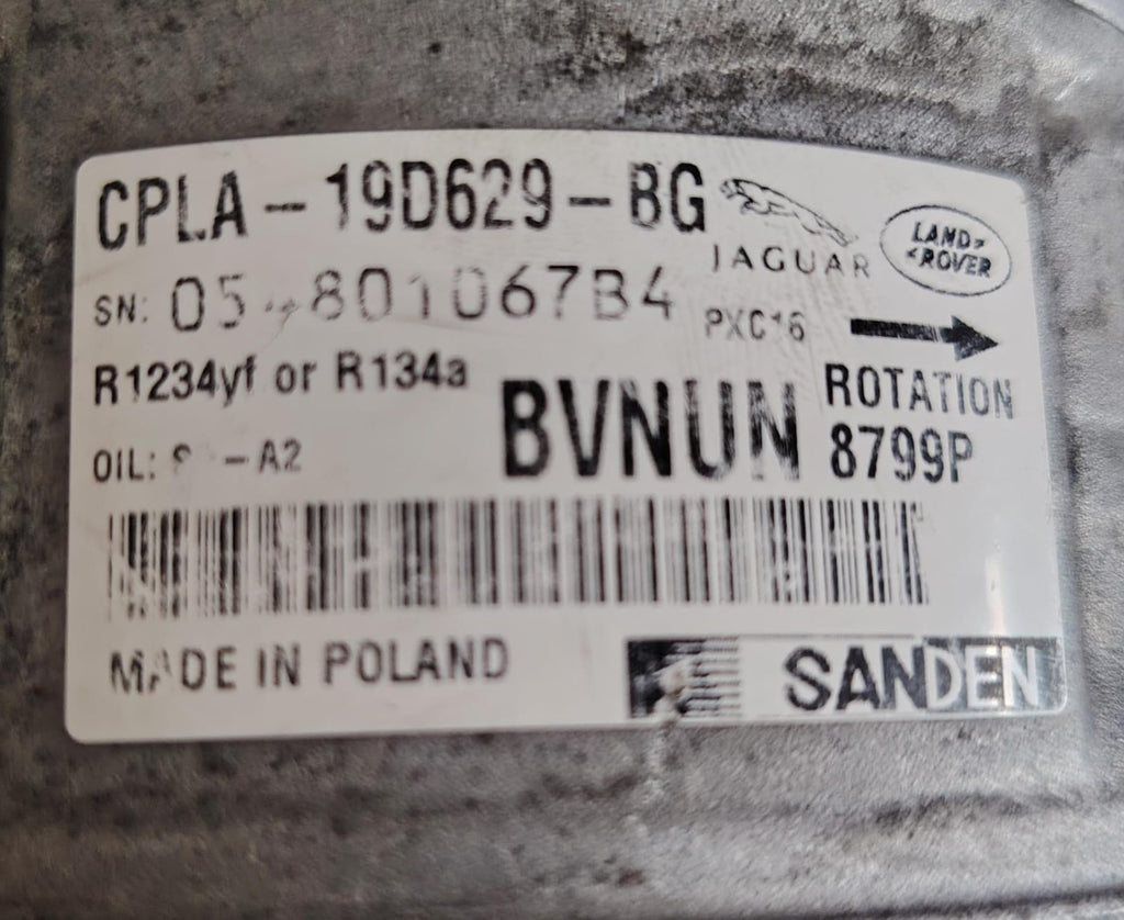 COMPRESOR DE AIRE, LAND ROVER, / JAGUAR, 2015-2019#CPLA-19D629-BG