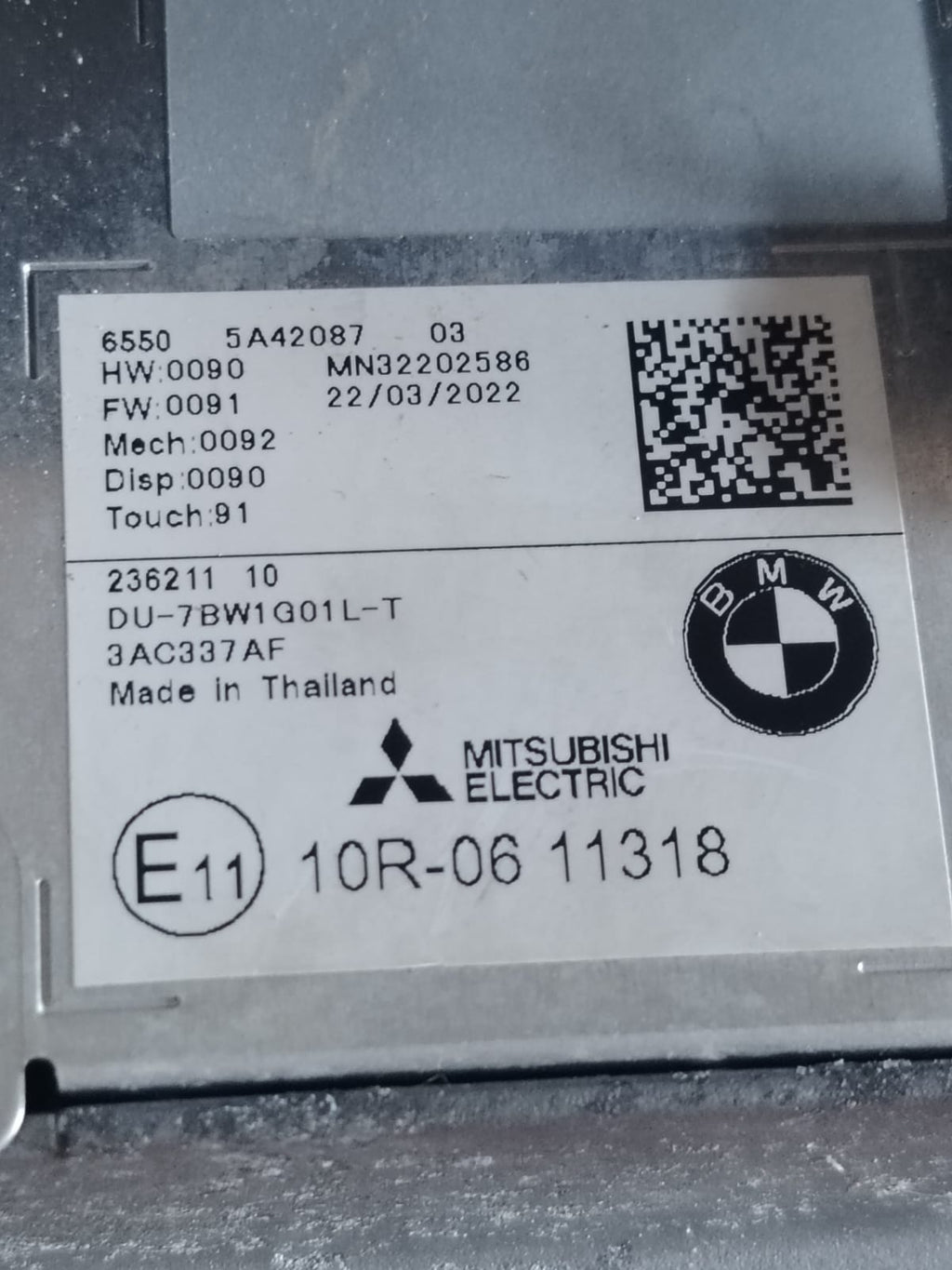 PANTALLA CENTRAL MULTIMEDIA, BMW X3 GOI- X4 GO2, 2022-2024# 10R-06-11318