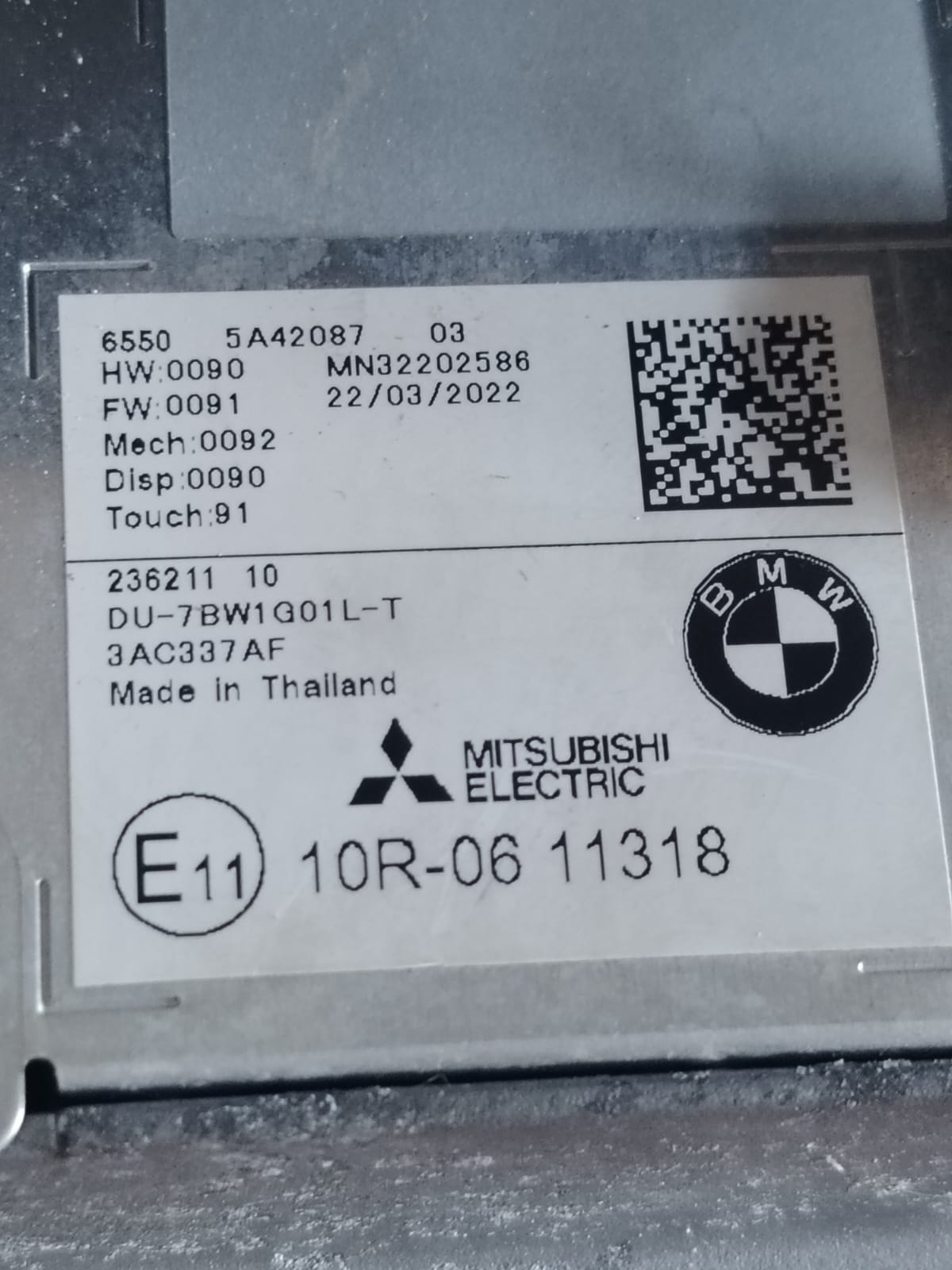 PANTALLA CENTRAL MULTIMEDIA, BMW X3 GOI- X4 GO2, 2022-2024# 10R-06-11318
