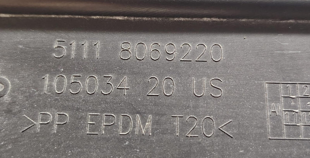 SOPORTE DE MATRICULA DELANTERO, BMW, X5 GO5, 2019-2023 #51118069220