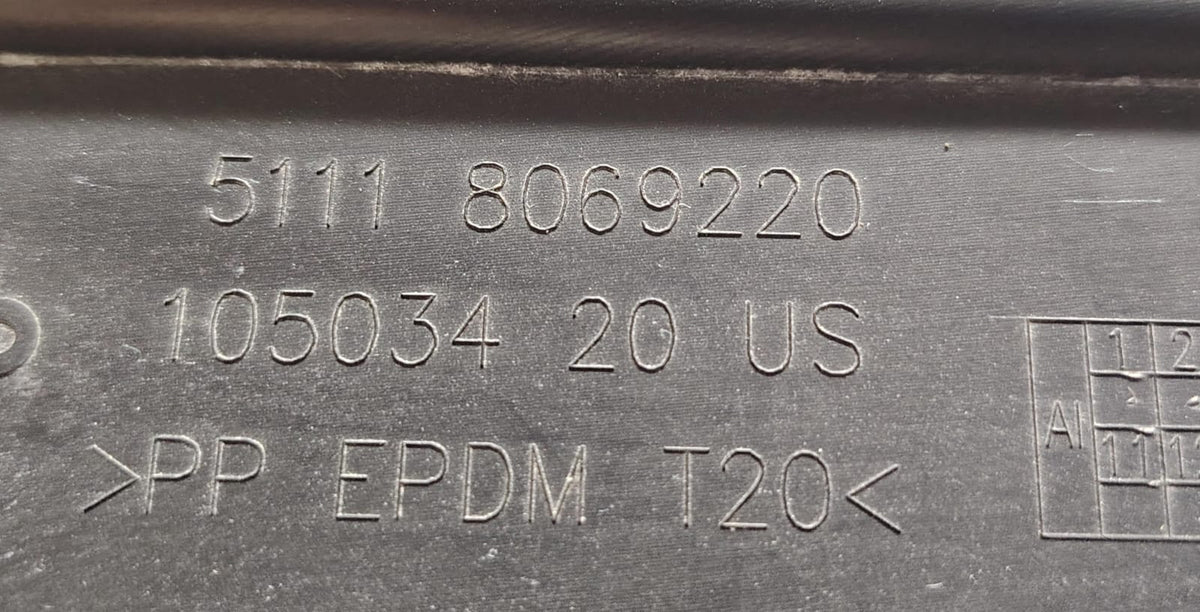 SOPORTE DE MATRICULA DELANTERO, BMW, X5 GO5, 2019-2023 #51118069220